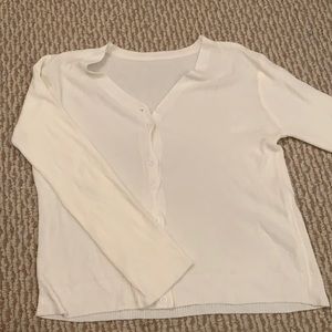 Yesstyle white v neck cardigan